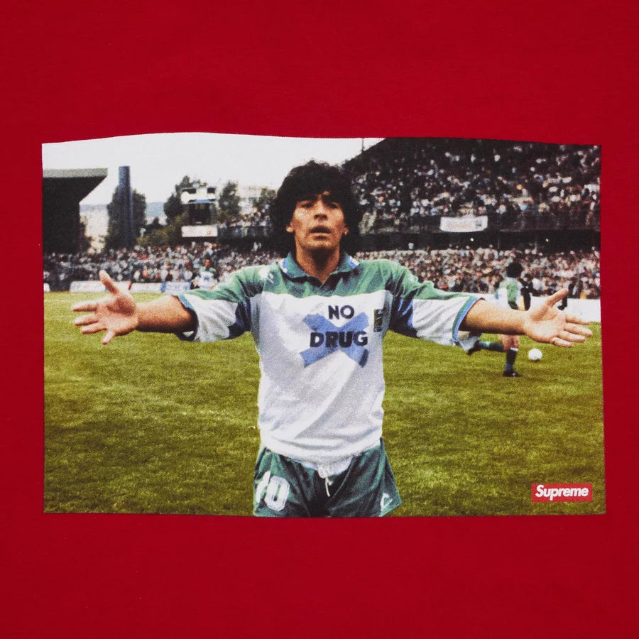 Supreme Maradona Tee Red