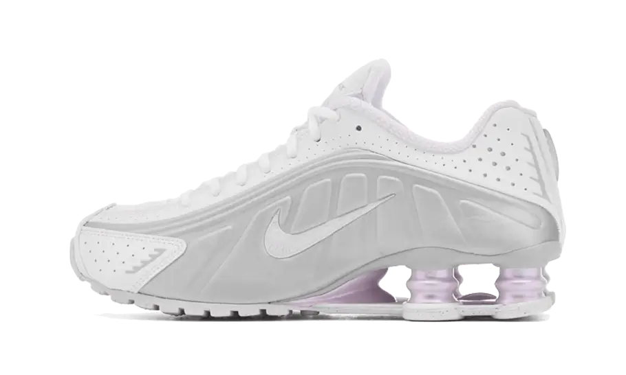 Nike Shox R4 White Metallic Platinum Barely Grape (W) HF5076-100 MTHOR SHOP