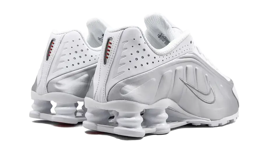 Nike Shox R4 White Metallic Silver