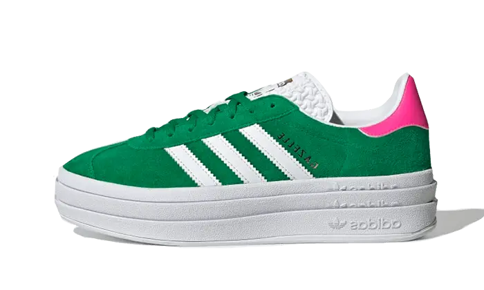 Adidas Gazelle Bold Green Lucid Pink 